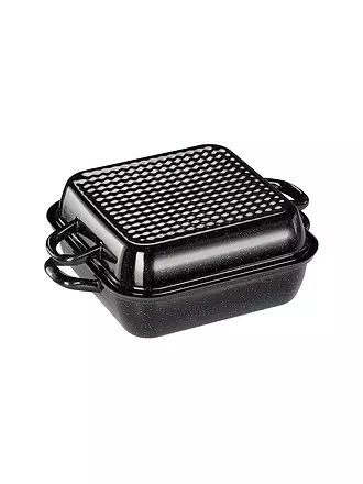 RIESS | Bratpfanne mit Deckel 26x26cm Schwarz | 